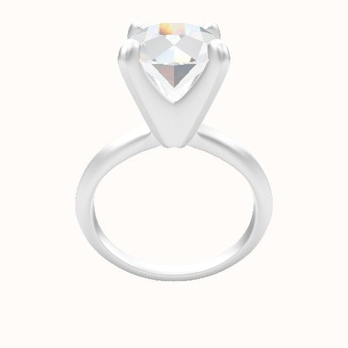 Knife Edge Engagement Ring With Classic Four Prong Head