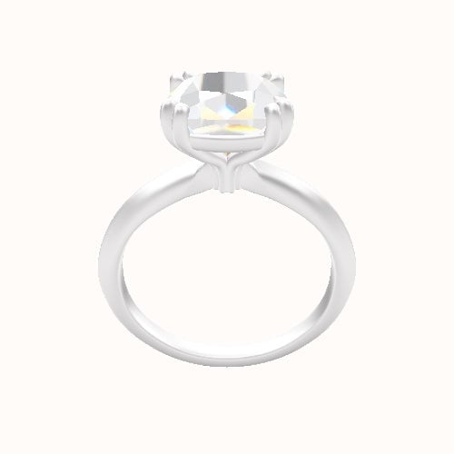 Knife Edge Engagement Ring With Double Prongs Head