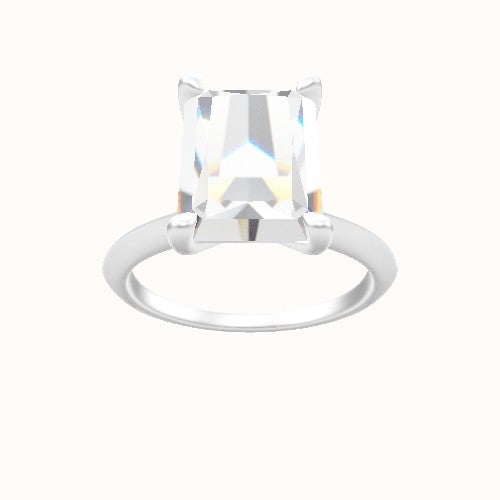 Knife Edge Engagement Ring With Four Prong Head