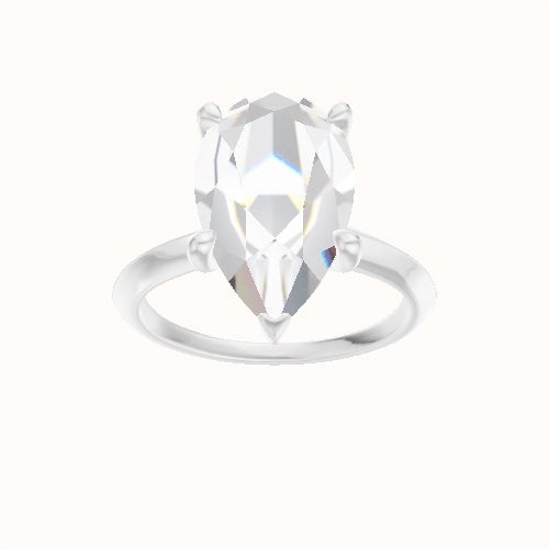 Knife Edge Engagement Ring With Four Prong Head