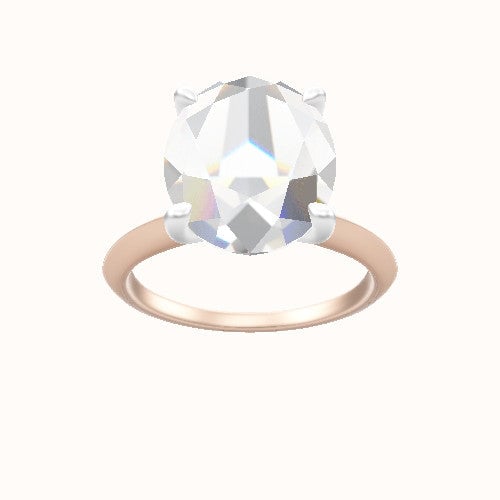 Knife Edge Engagement Ring With Four Prong Head