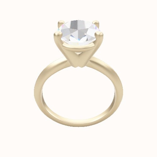Knife Edge Engagement Ring With High Set Four Prong Head