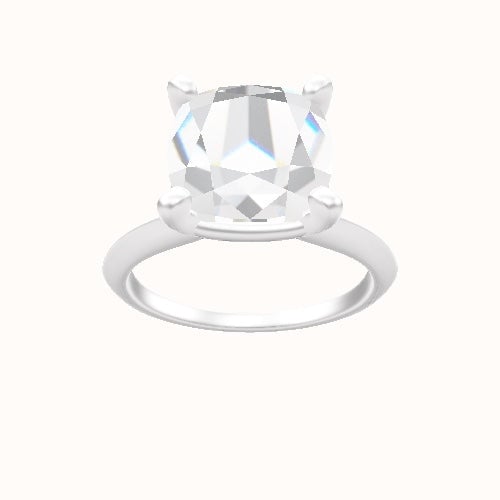 Knife Edge Engagement Ring With High Set Four Prong Head