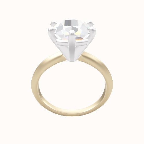 Knife Edge Engagement Ring With High Set Six Prong Head