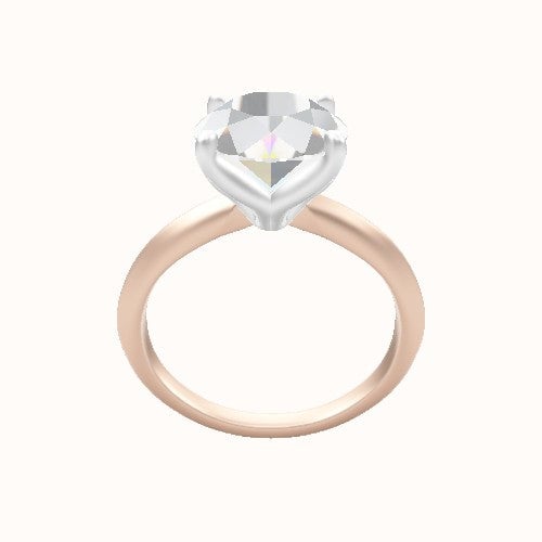 Knife Edge Engagement Ring With Petal Four Prong Head