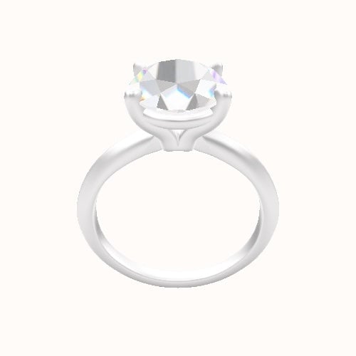 Knife Edge Engagement Ring With Standard Four Prong Head