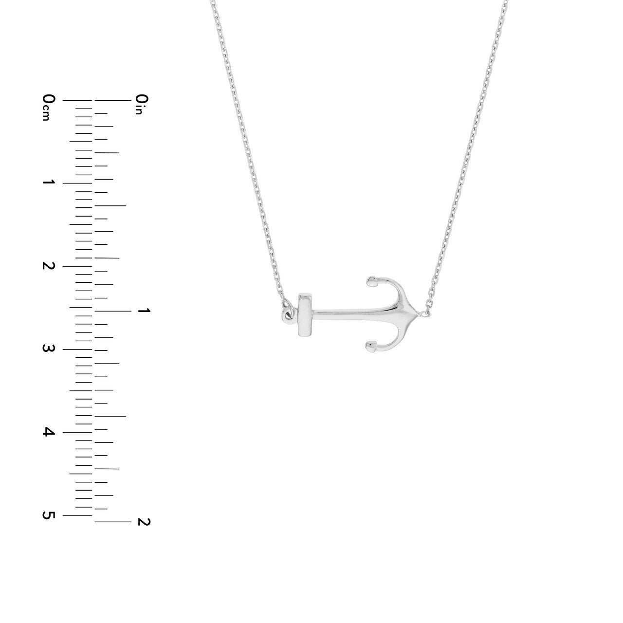 14kt white gold/measurements