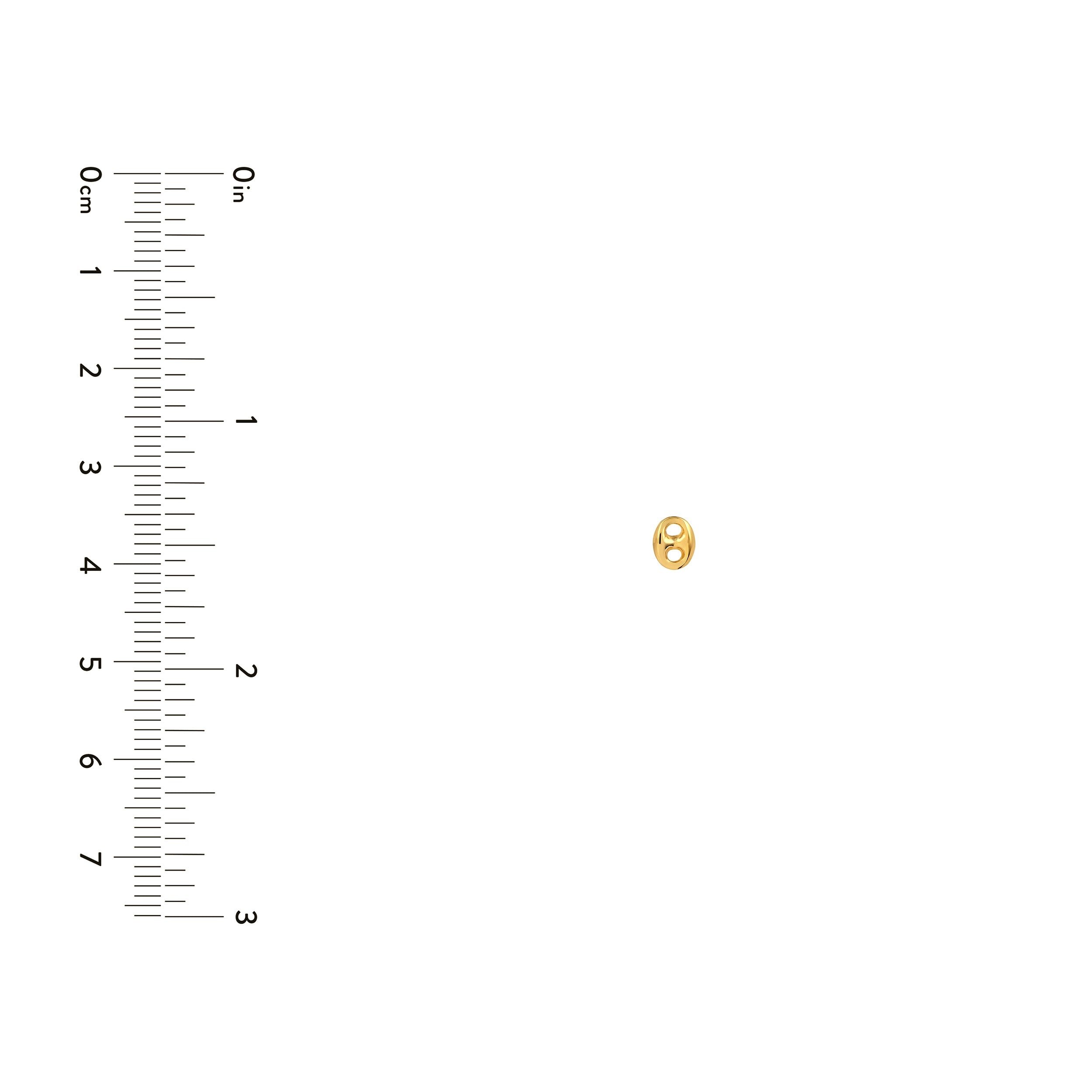 14kt yellow gold/measurement
