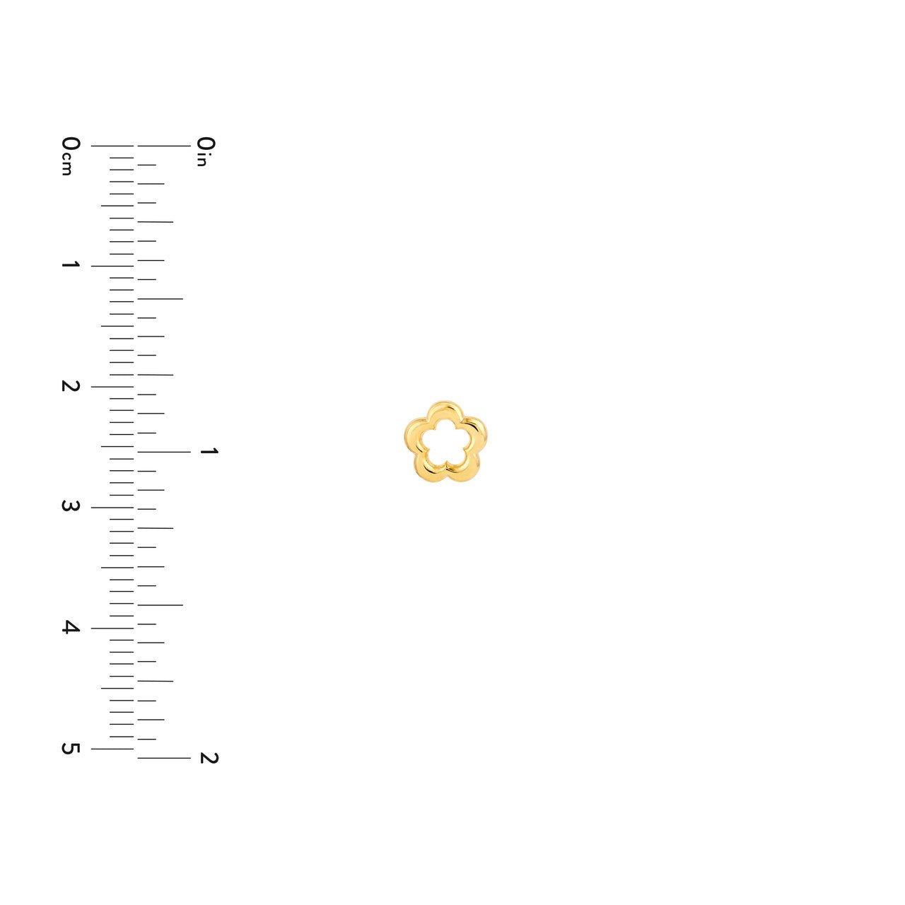 14kt yellow gold/measurements