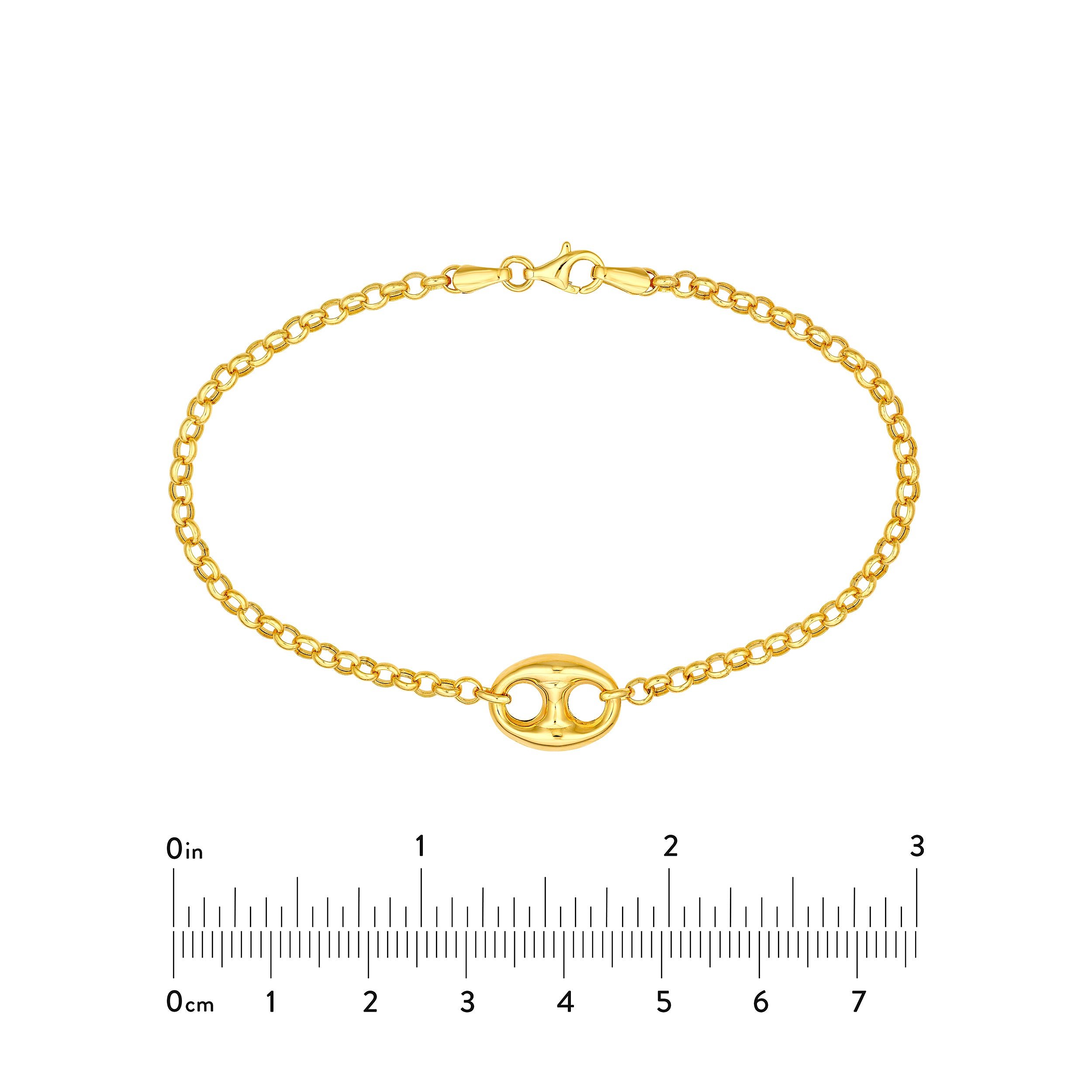 14kt yellow gold/measurement