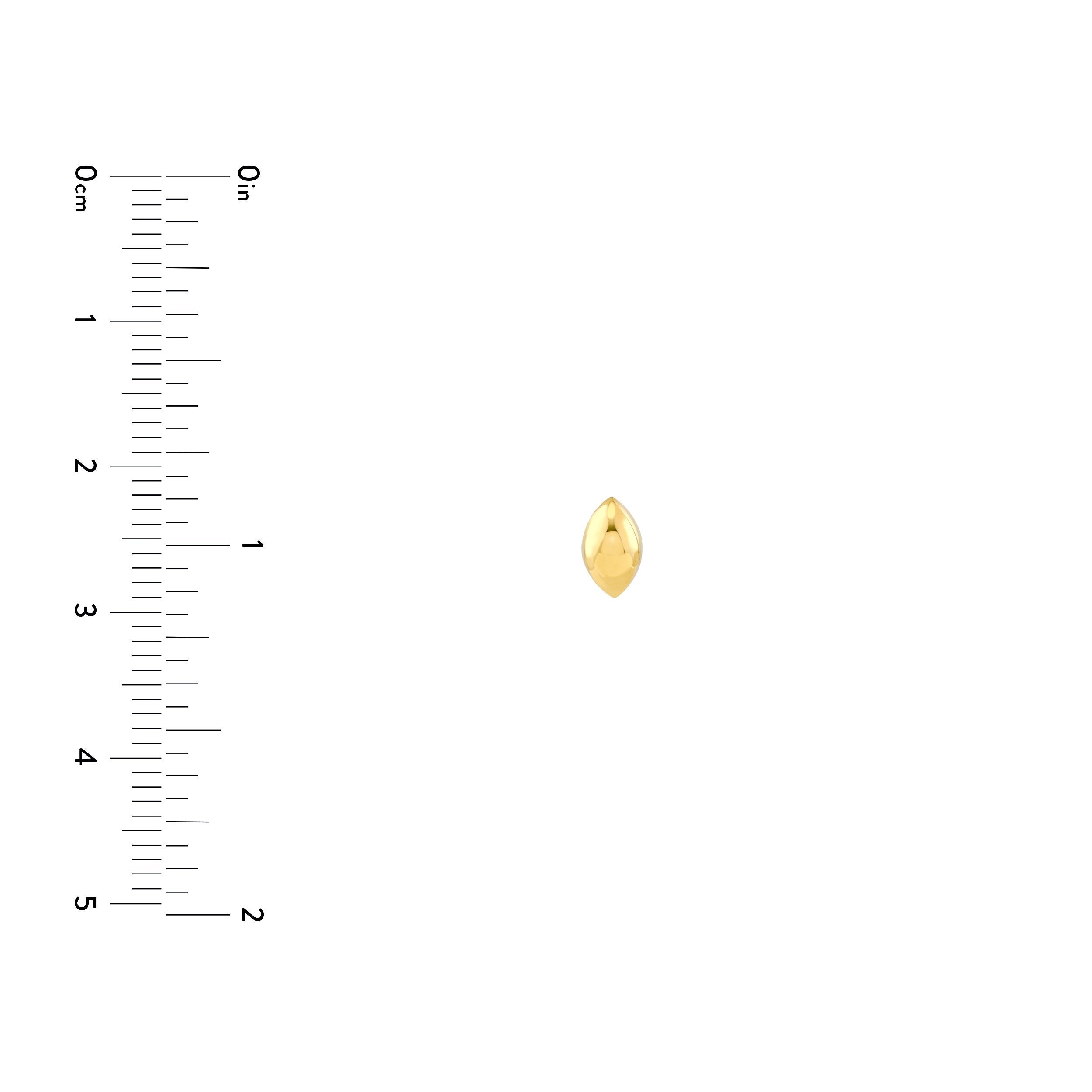 14kt yellow gold/measurement