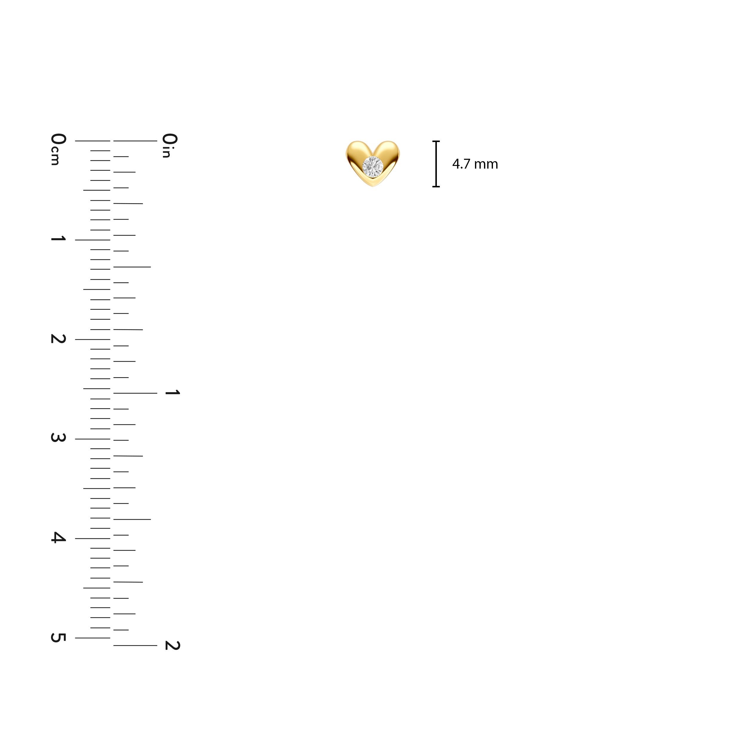 14kt yellow gold/measurement