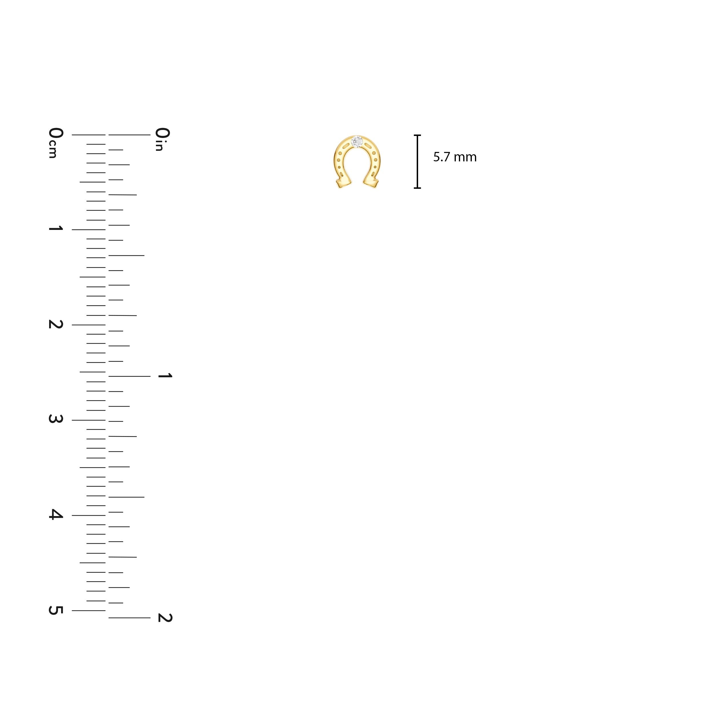 14kt yellow gold/measurement