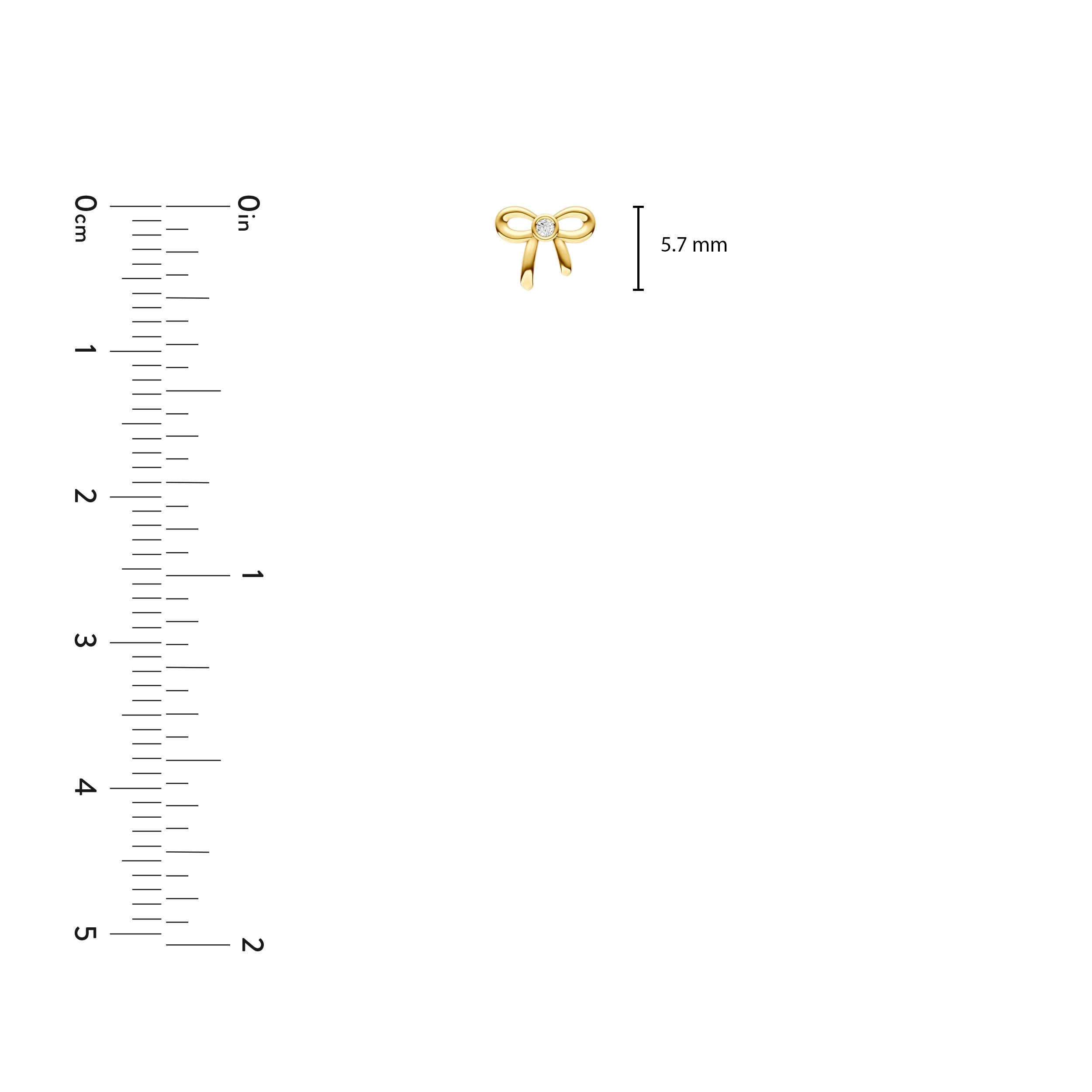 14kt yellow gold/measurement