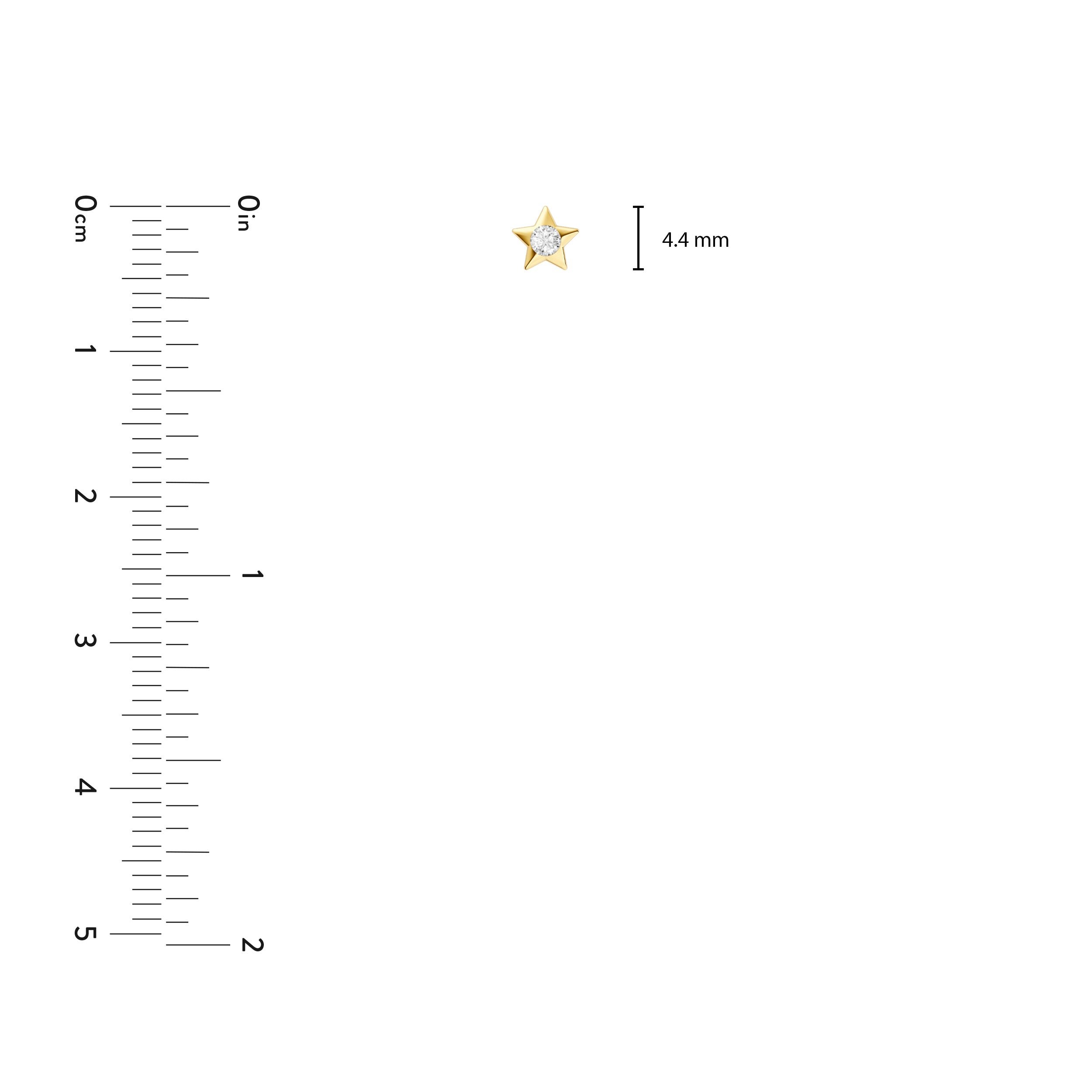 14kt yellow gold/measurement