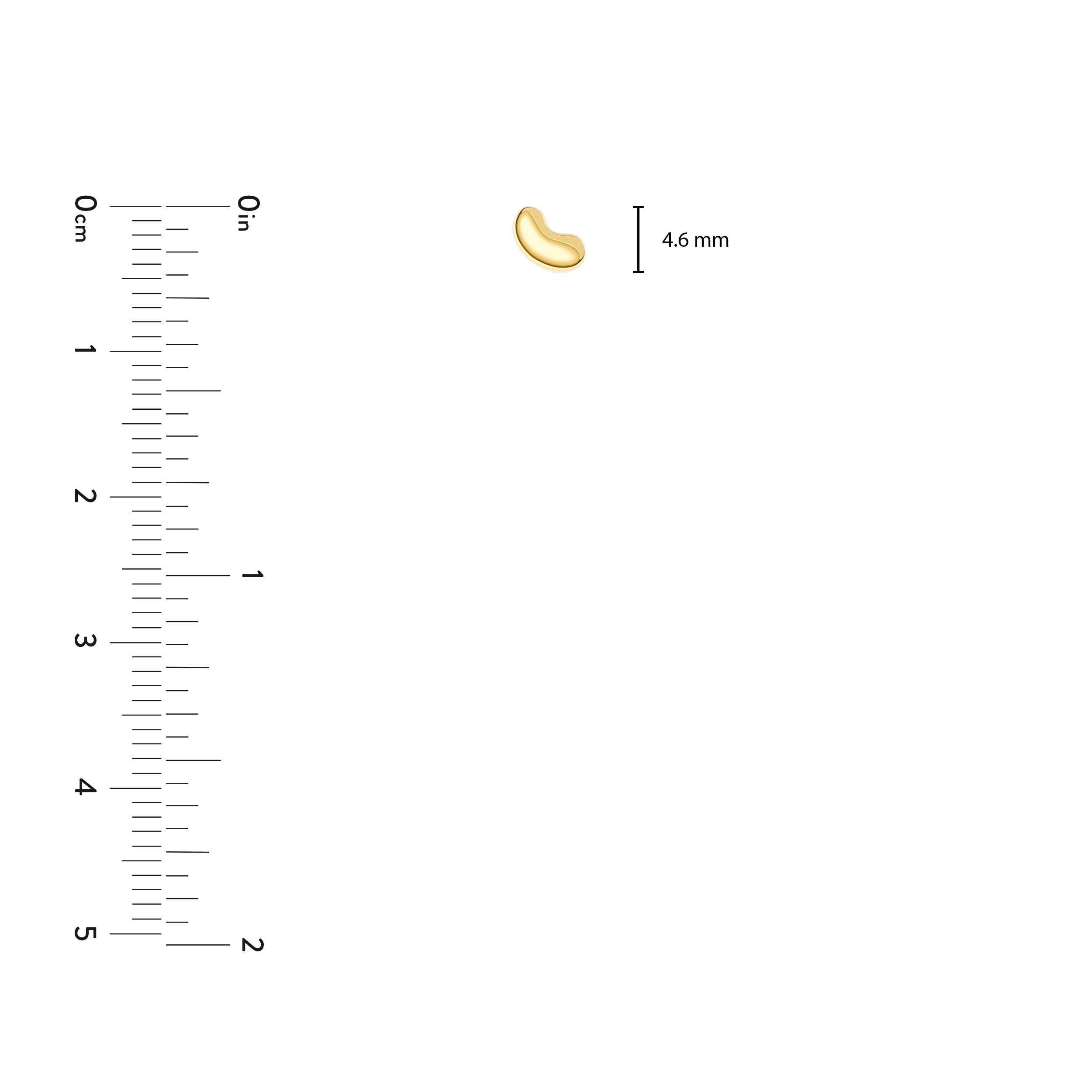 14kt yellow gold/measurment
