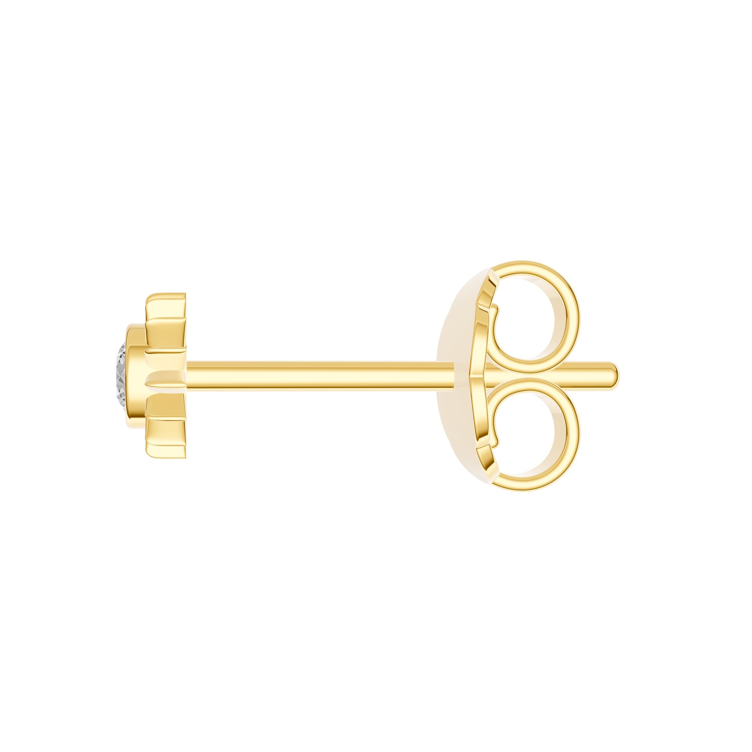 14kt yellow gold/side