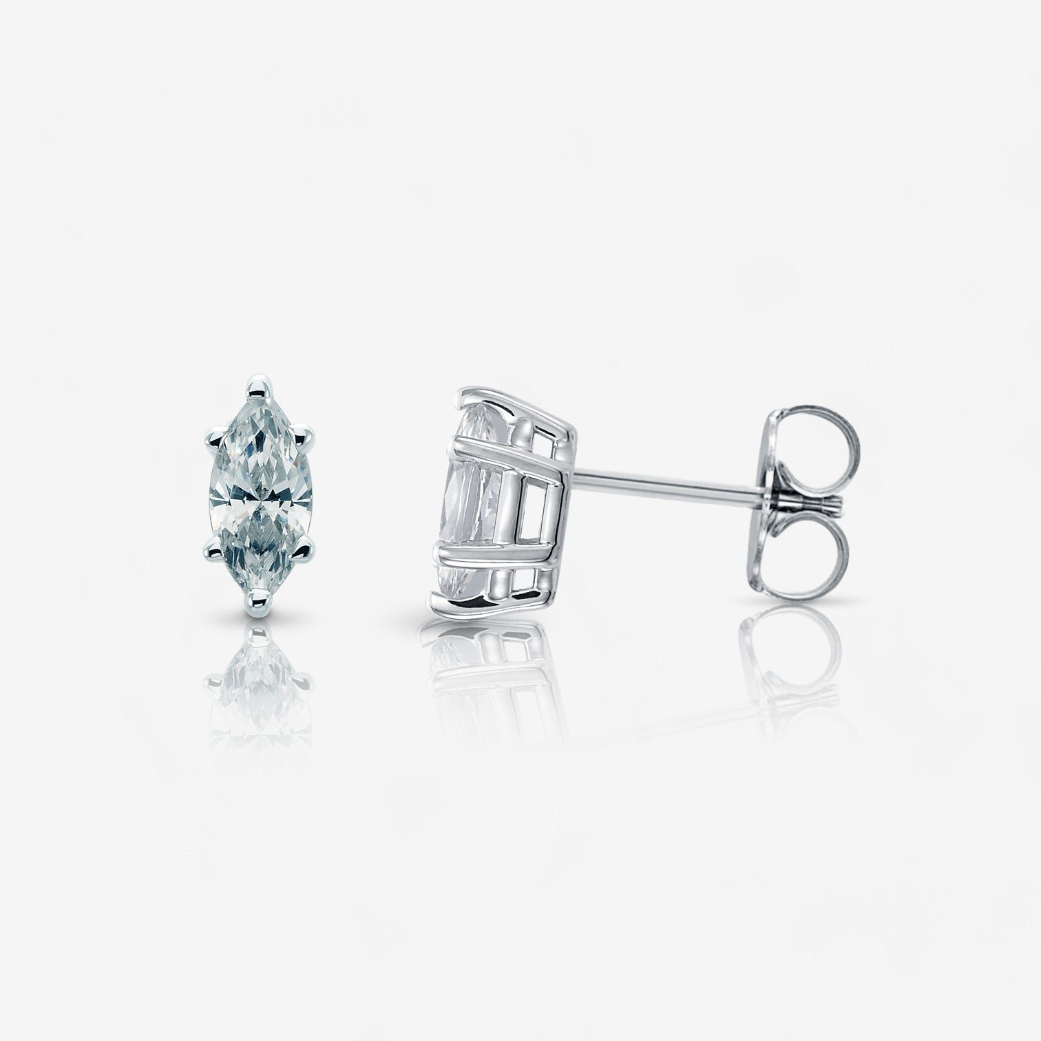 14kt white gold/18kt white gold/platinum/0.50/1.00/1.50/2.00/push-back/screw-back/jumbo-back/side