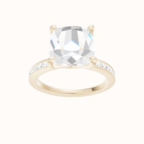 Micropave Engagement Ring With Four Prong Head