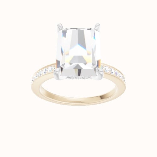 Micropave Engagement Ring With Front set gallery Head