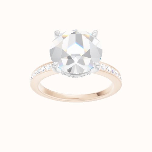 Micropave Engagement Ring With Front set gallery Head