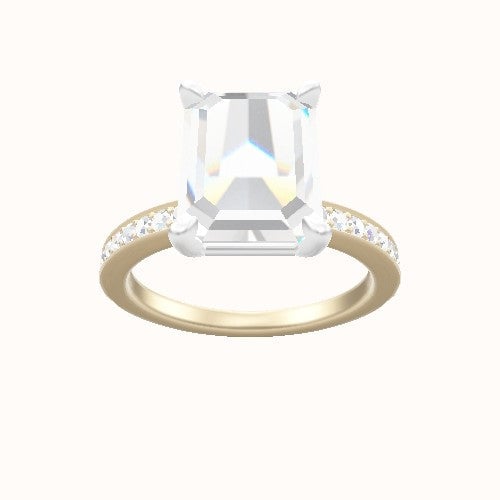 Micropave Engagement Ring With Standard Four Prong Head