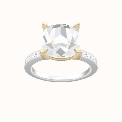 Micropave Engagement Ring With Standard Four Prong Head
