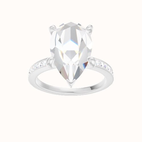 Micropave Engagement Ring With X Gallery Head
