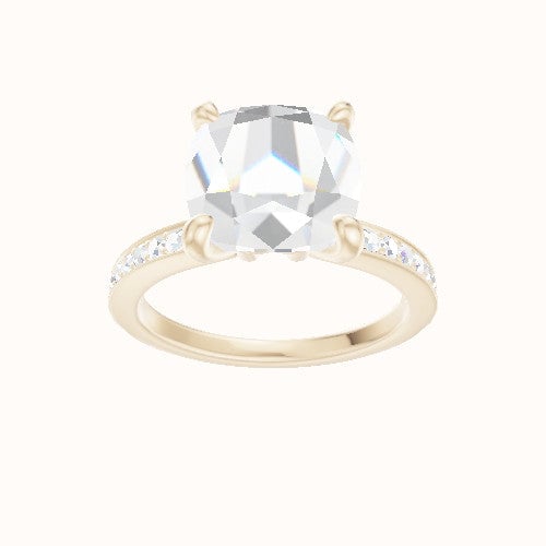 Micropave Engagement Ring With X Gallery Head