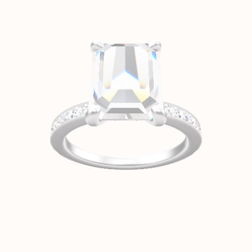 Micropave Engagement Ring With X Gallery Head