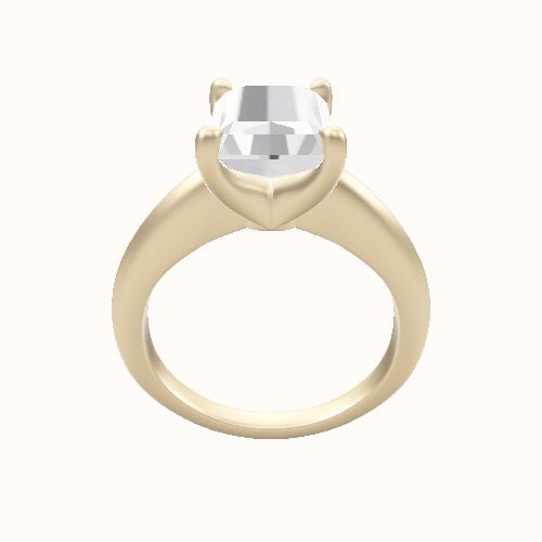 Modern Knife Edge Engagement Ring With Four Prong Head