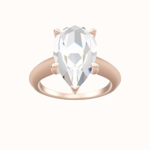 Modern Knife Edge Engagement Ring With Four Prong Head
