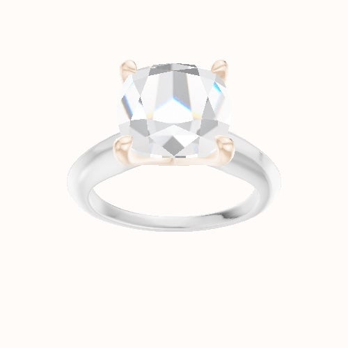 Modern Knife Edge Engagement Ring With Four Prong Head
