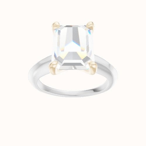 Modern Knife Edge Engagement Ring With Four Prong Head
