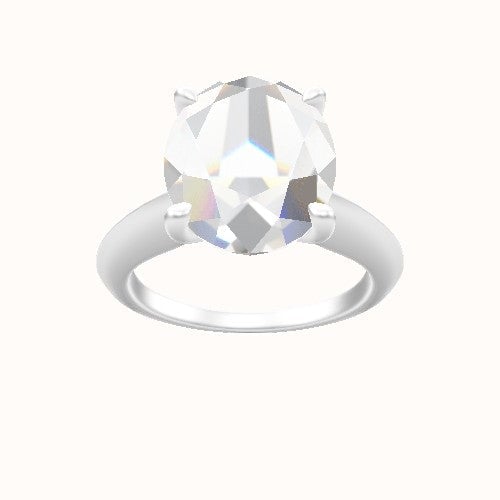 Modern Knife Edge Engagement Ring With Four Prong Head