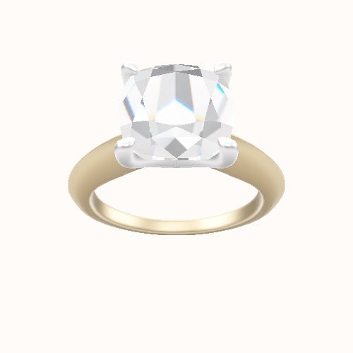 Modern Knife Edge Engagement Ring With Four Prong Head