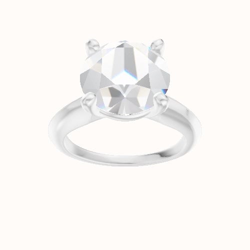 Modern Knife Edge Engagement Ring With High Set Four Prong Head