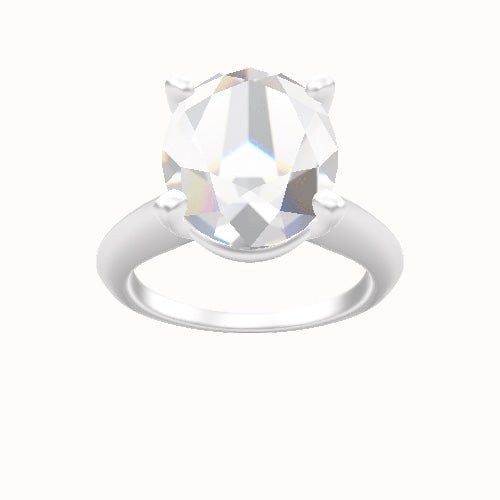 Modern Knife Edge Engagement Ring With High Set Four Prong Head