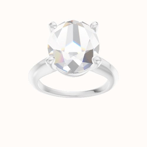 Modern Knife Edge Engagement Ring With High Set Four Prong Head