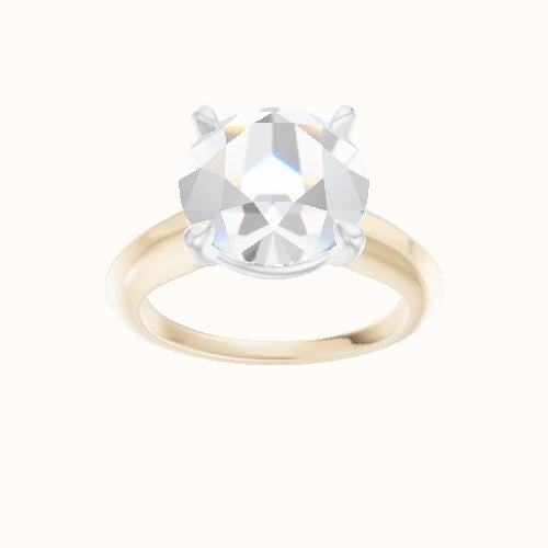 Modern Knife Edge Engagement Ring With Standard Four Prong Head