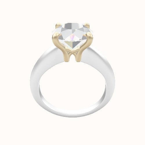 Modern Knife Edge Engagement Ring With X Gallery Head