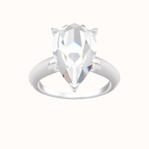 Modern Knife Edge Engagement Ring With X Gallery Head