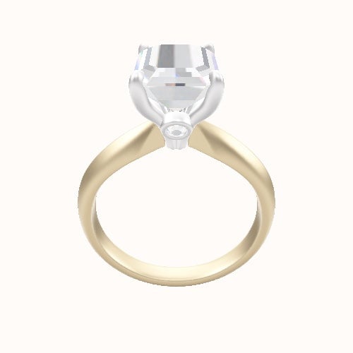 Modified Knife Edge Engagement Ring With Accent Diamond Head