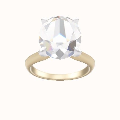 Modified Knife Edge Engagement Ring With Accent Diamond Head