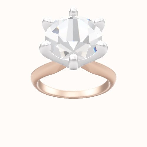 Modified Knife Edge Engagement Ring With Classic Six Prong Head