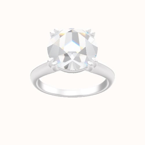 Modified Knife Edge Engagement Ring With Double Prongs Head