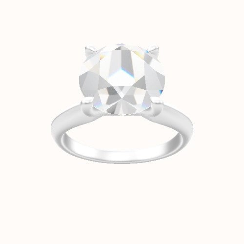 Modified Knife Edge Engagement Ring With Four Prong Head
