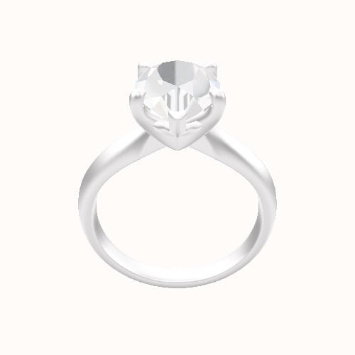 Modified Knife Edge Engagement Ring With Four Prong Head