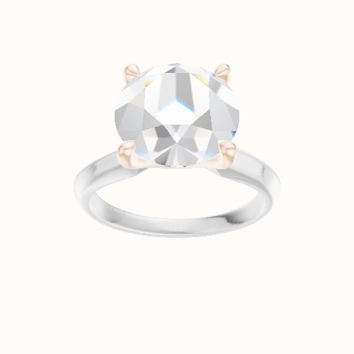 Modified Knife Edge Engagement Ring With Four Prong Head