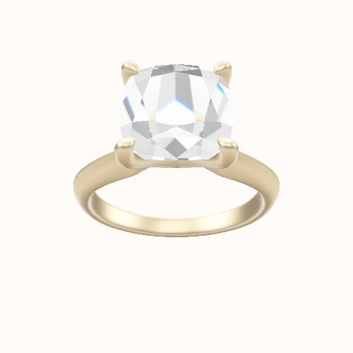 Modified Knife Edge Engagement Ring With Four Prong Head